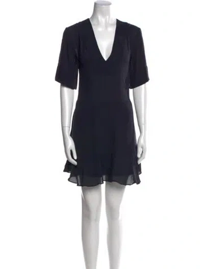 Pre-owned A.l.c Silk Mini Dress In Blue
