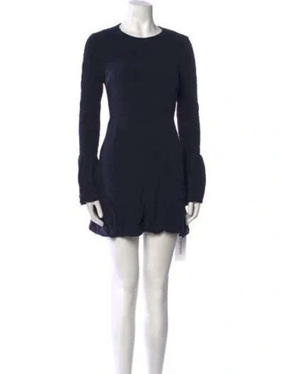 Pre-owned A.l.c Silk Mini Dress In Blue
