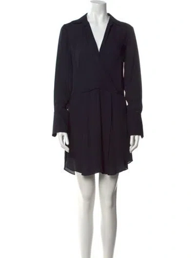 Pre-owned A.l.c Silk Mini Dress In Blue