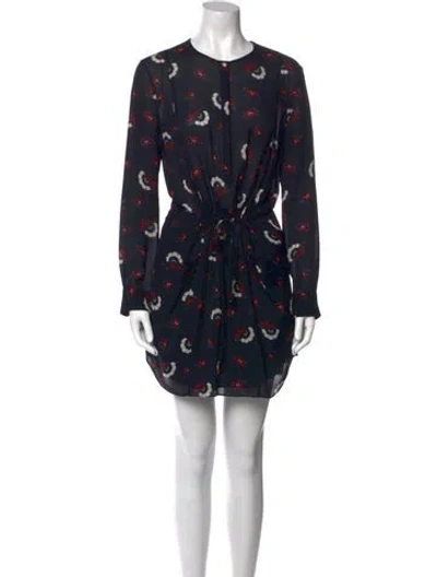 Pre-owned A.l.c Silk Mini Dress In Blue