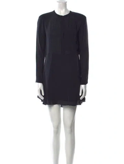 Pre-owned A.l.c Silk Mini Dress In Blue