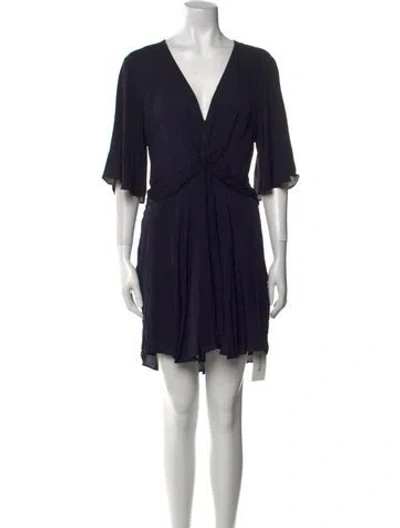Pre-owned A.l.c Silk Mini Dress In Blue