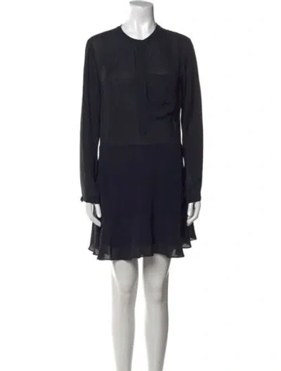 Pre-owned A.l.c Silk Mini Dress In Blue