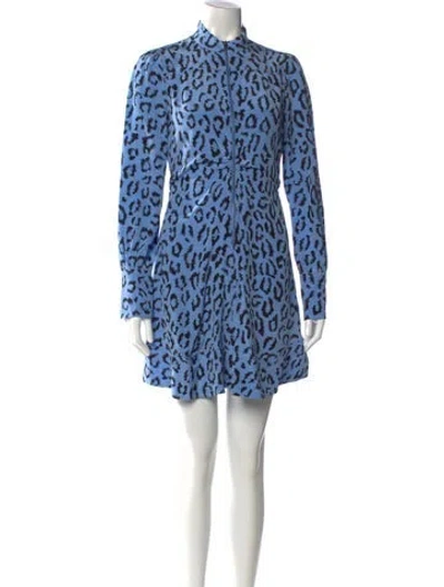 Pre-owned A.l.c Silk Mini Dress In Blue