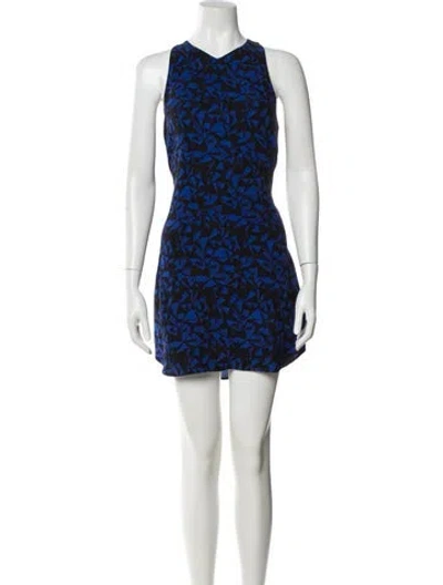 Pre-owned A.l.c Silk Mini Dress In Blue