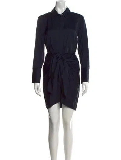 Pre-owned A.l.c Silk Mini Dress In Blue