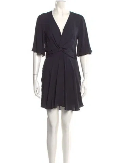 Pre-owned A.l.c Silk Mini Dress In Blue