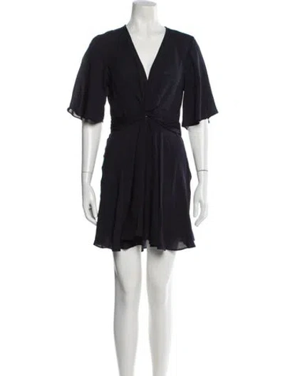 Pre-owned A.l.c Silk Mini Dress In Blue