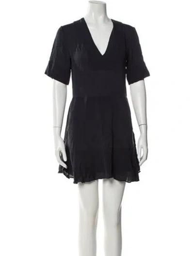 Pre-owned A.l.c Silk Mini Dress In Blue