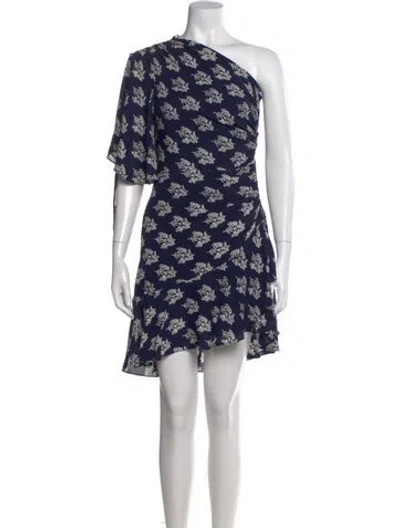 Pre-owned A.l.c Silk Mini Dress In Blue