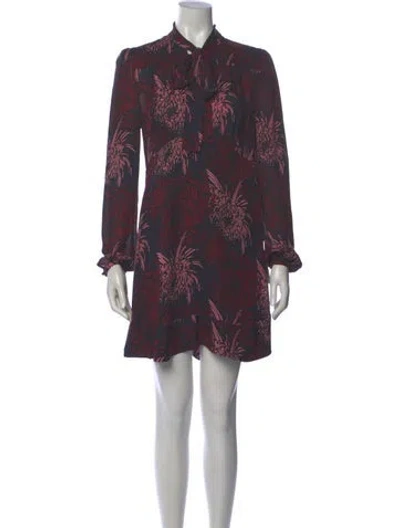 Pre-owned A.l.c Silk Mini Dress In Blue