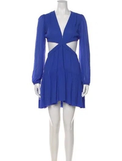 Pre-owned A.l.c Silk Mini Dress In Blue