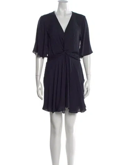 Pre-owned A.l.c Silk Mini Dress In Blue