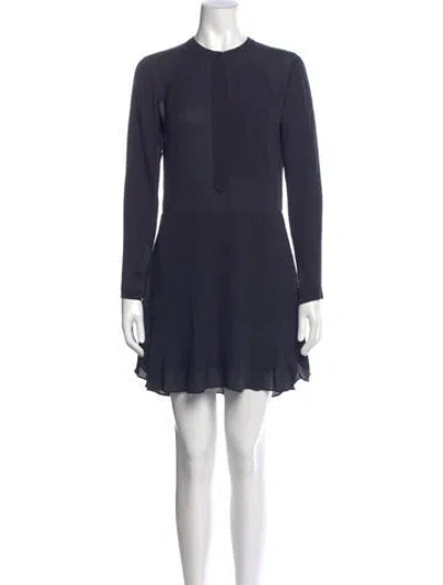 Pre-owned A.l.c Silk Mini Dress In Blue