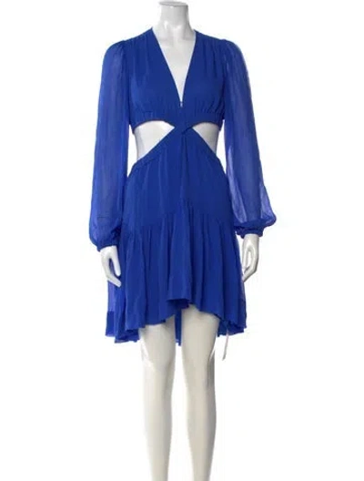 Pre-owned A.l.c Silk Mini Dress In Blue