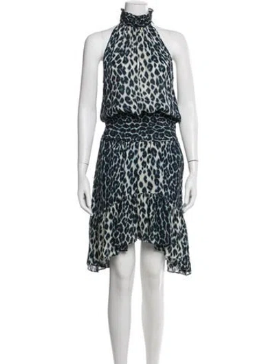 Pre-owned A.l.c Silk Mini Dress In Blue