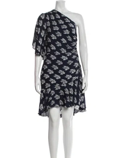 Pre-owned A.l.c Silk Mini Dress In Blue