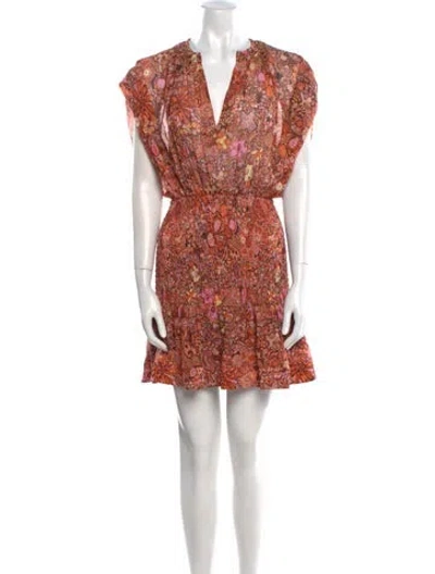 Pre-owned A.l.c Silk Mini Dress In Brown
