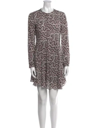 Pre-owned A.l.c Silk Mini Dress In Burgundy