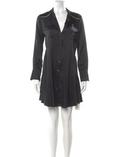 Pre-owned A.l.c Silk Mini Dress In Gray