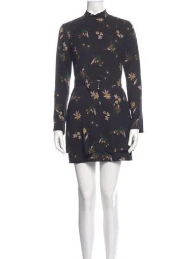Pre-owned A.l.c Silk Mini Dress In Gray
