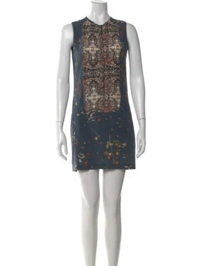Pre-owned A.l.c Silk Mini Dress In Gray