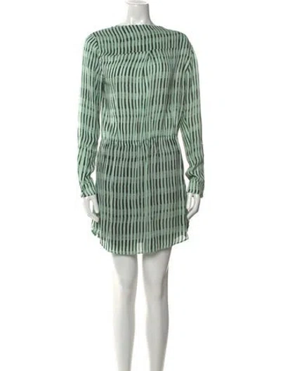 Pre-owned A.l.c Silk Mini Dress In Green