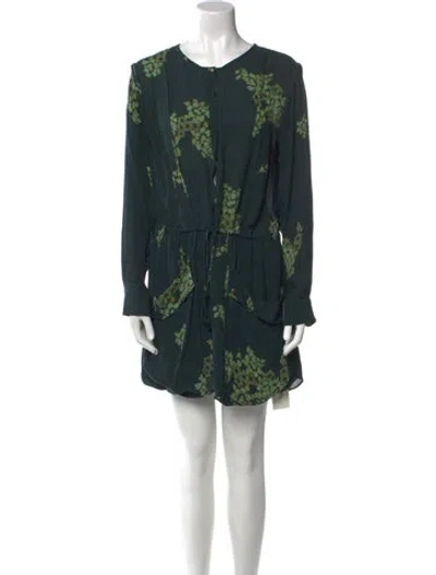 Pre-owned A.l.c Silk Mini Dress In Green