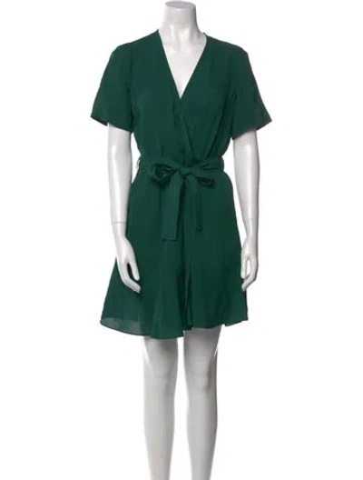 Pre-owned A.l.c Silk Mini Dress In Green