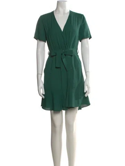 Pre-owned A.l.c Silk Mini Dress In Green