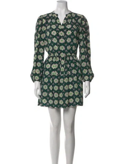 Pre-owned A.l.c Silk Mini Dress In Green