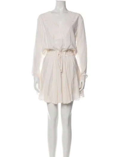 Pre-owned A.l.c Silk Mini Dress In Green
