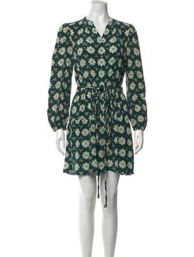 Pre-owned A.l.c Silk Mini Dress In Green
