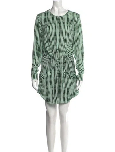Pre-owned A.l.c Silk Mini Dress In Green