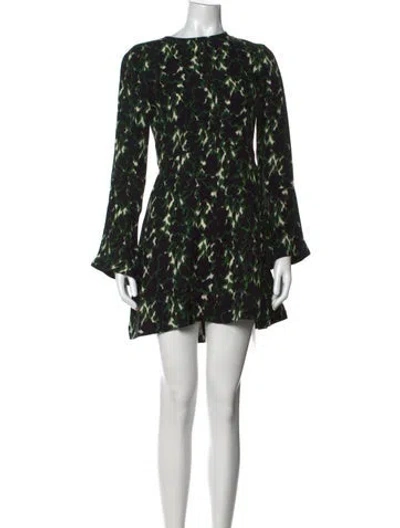 Pre-owned A.l.c Silk Mini Dress In Green