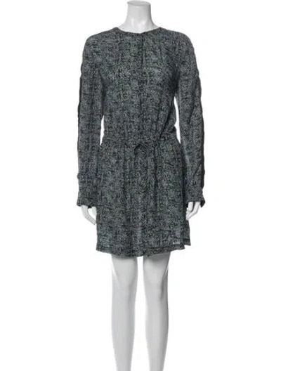 Pre-owned A.l.c Silk Mini Dress In Grey