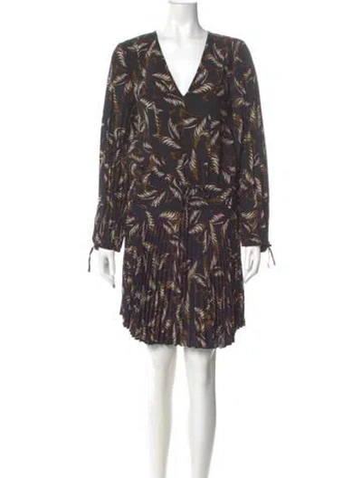 Pre-owned A.l.c Silk Mini Dress In Multi