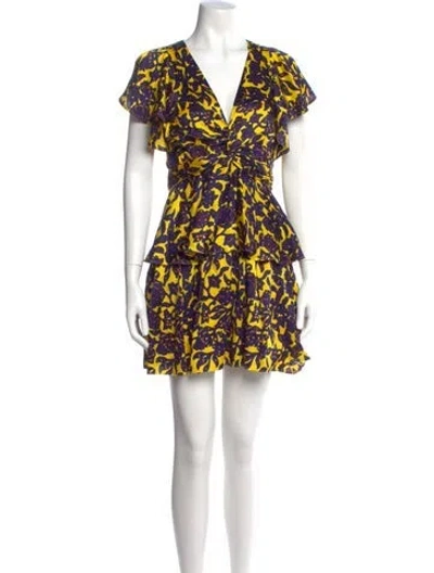 Pre-owned A.l.c Silk Mini Dress In Multi