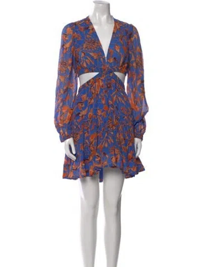 Pre-owned A.l.c Silk Mini Dress In Multi
