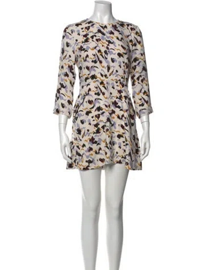 Pre-owned A.l.c Silk Mini Dress In Multi