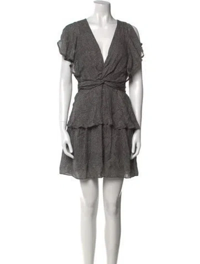 Pre-owned A.l.c Silk Mini Dress In Multi