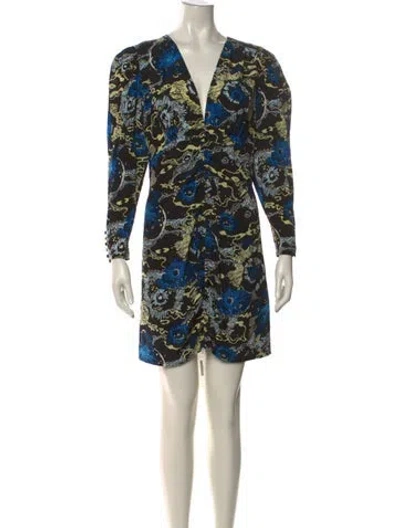 Pre-owned A.l.c Silk Mini Dress In Multi