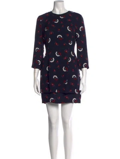 Pre-owned A.l.c Silk Mini Dress In Multi