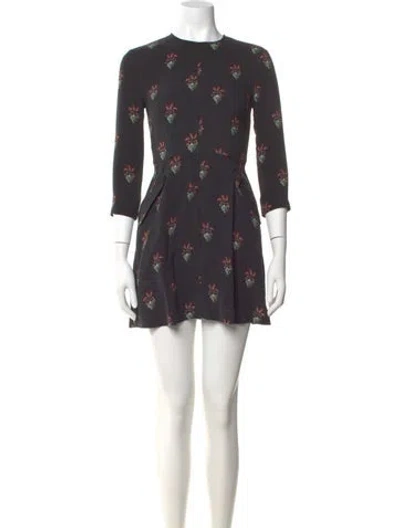 Pre-owned A.l.c Silk Mini Dress In Multi