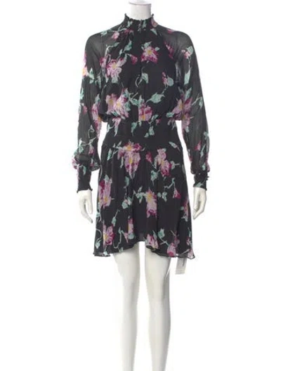 Pre-owned A.l.c Silk Mini Dress In Multi