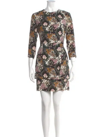 Pre-owned A.l.c Silk Mini Dress In Multi