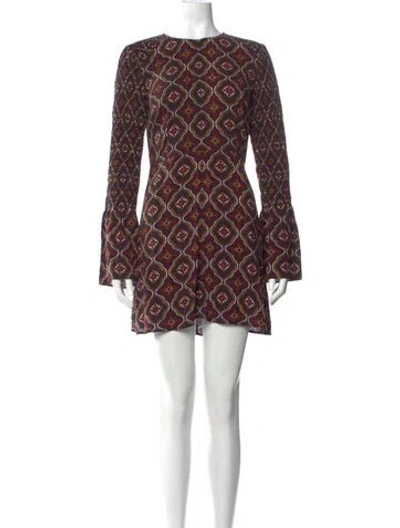 Pre-owned A.l.c Silk Mini Dress In Multi