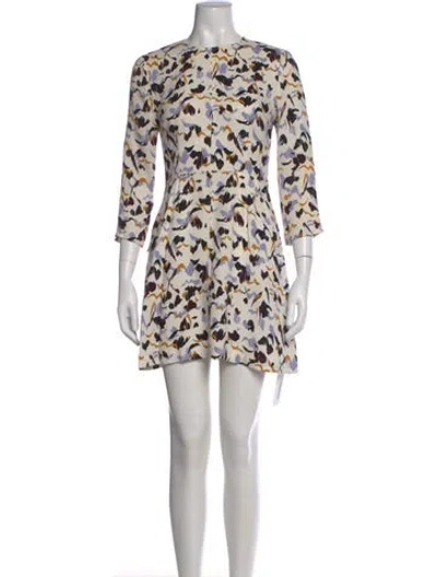 Pre-owned A.l.c Silk Mini Dress In Multi