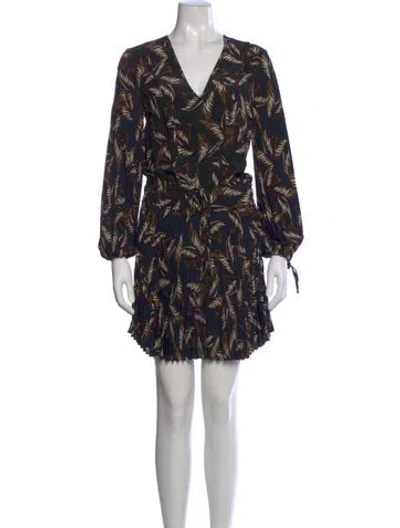 Pre-owned A.l.c Silk Mini Dress In Multi