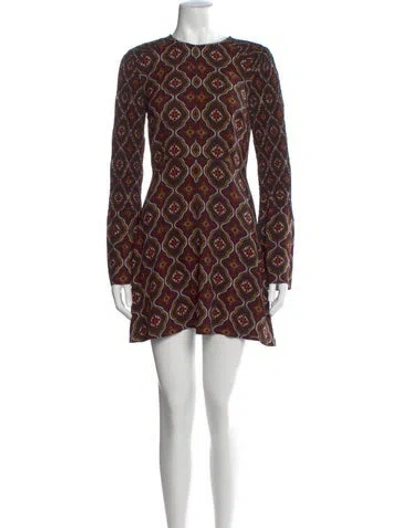 Pre-owned A.l.c Silk Mini Dress In Multi